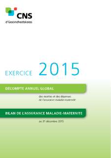 Décompte annuel de l'assurance Maladie-Maternité - Exercice 2015