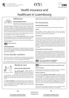 Health insurance and healthcare in Luxembourg